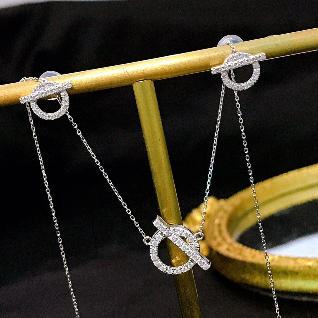 14k Gold 0.52 Ctw Natural H Diamond Jewelry Set - 2