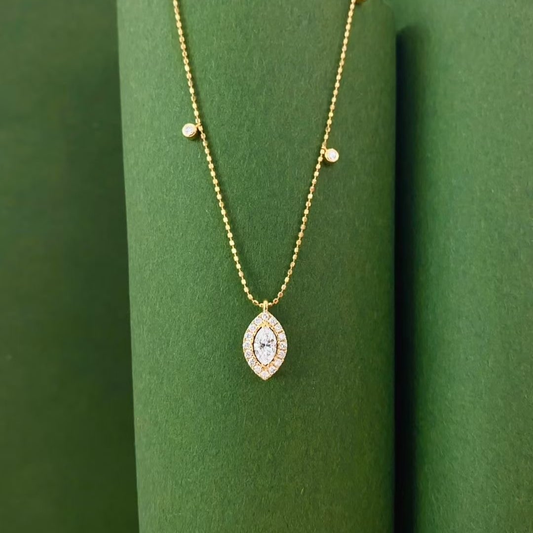 Gia Certified 14k Gold 0.49 Ctw Natural D Vs1 Marquise Diamond Necklace: Ref:231067117 // gold content:14k gold // main gemstone:diamond // certified:gia // shape:marquise // carat weight:0. 31ct // clarity grade:vs1 // color:d // treatment:natural // // adjacent gemstone