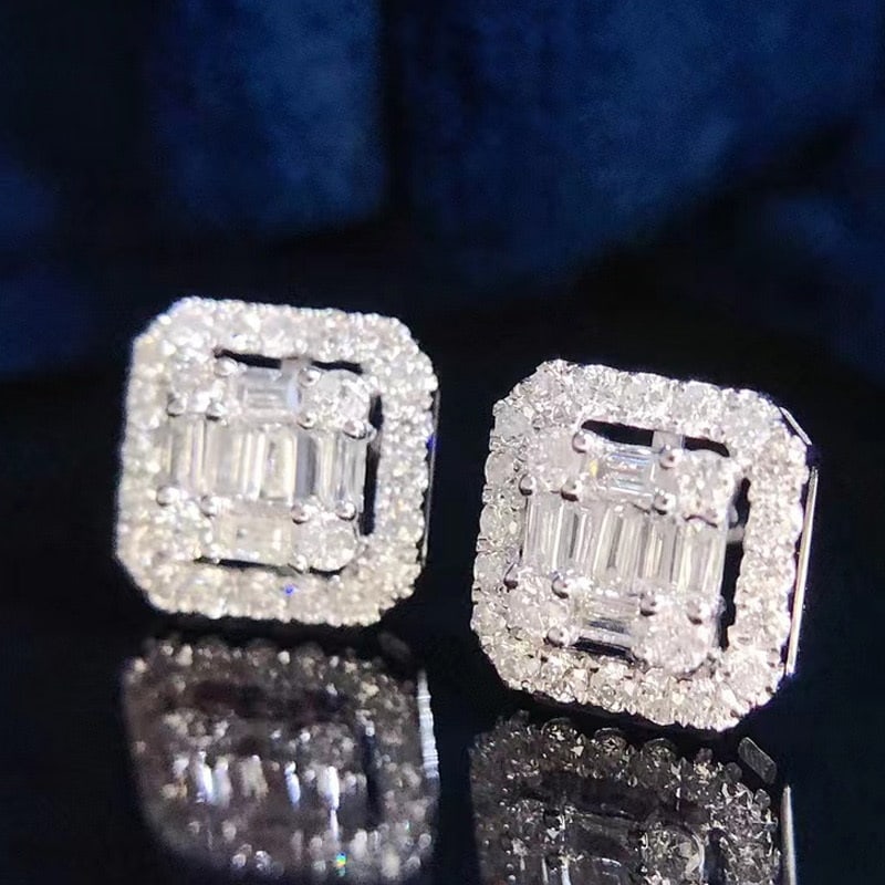 14k Gold 0.5 Ct Natural H Diamond Earrings - 2