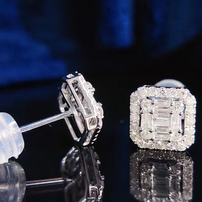 14k Gold 0.5 Ct Natural H Diamond Earrings - 3