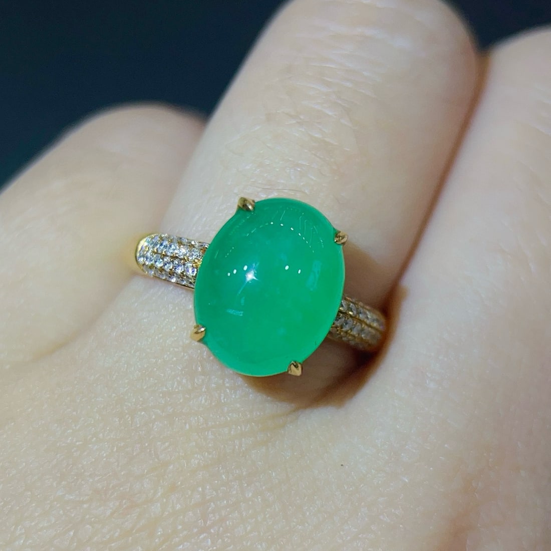 14k Gold 3.66 Ctw Natural Emerald & Diamond Ring - 6