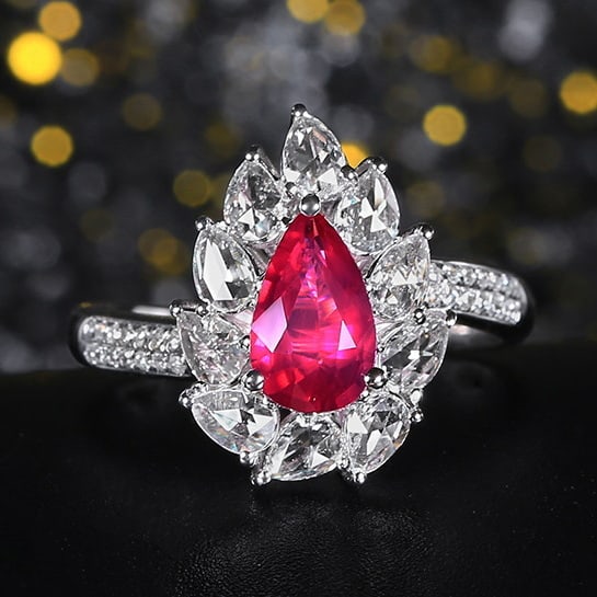 14k Gold 1.69 Ctw Natural Ruby & Diamond Ring (1 of 9)