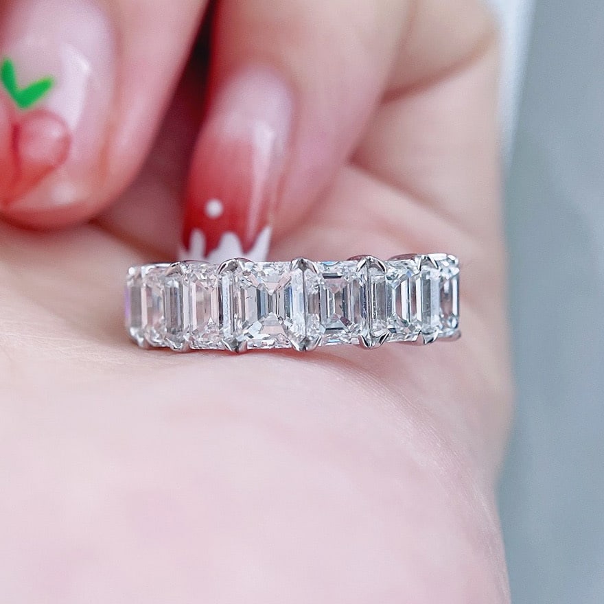 Gia Certified 14k Gold 3.5 Ct Natural F Si1 Emerald Diamond Ring: Ref:231068089 // gold content:14k gold // ring size:7. 25us // // main gemstone:diamond // certified:gia // shape:emerald // carat weight:3. 5ct // clarity grade:si1 // color:f // treatment:natural
