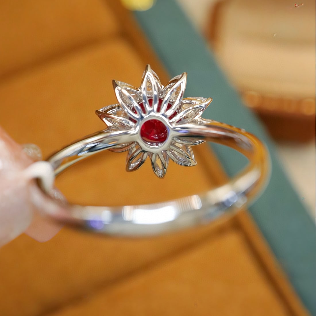 14k Gold 1.43 Ctw Natural Ruby & Diamond Ring - 4