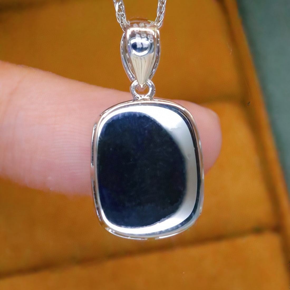 14k Gold 1.99 Ctw Natural Sapphire & Diamond Pendant( Without Chain ) - 4