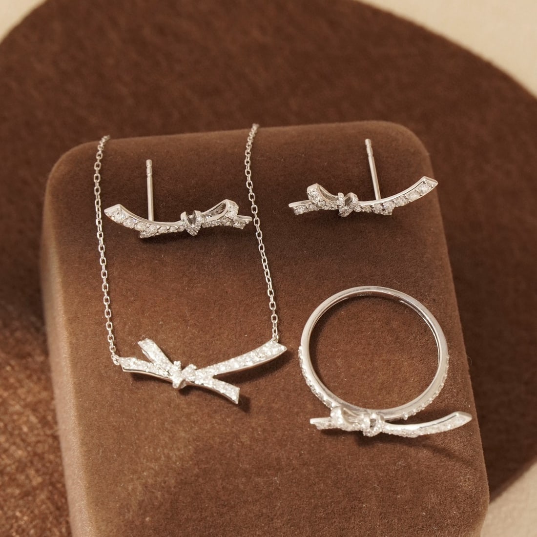 14k Gold 1.23 Ct Natural H Diamond Jewelry Set - 2