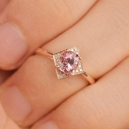 14k Gold 1.08 Ctw Natural Spinel & Diamond Ring - 5