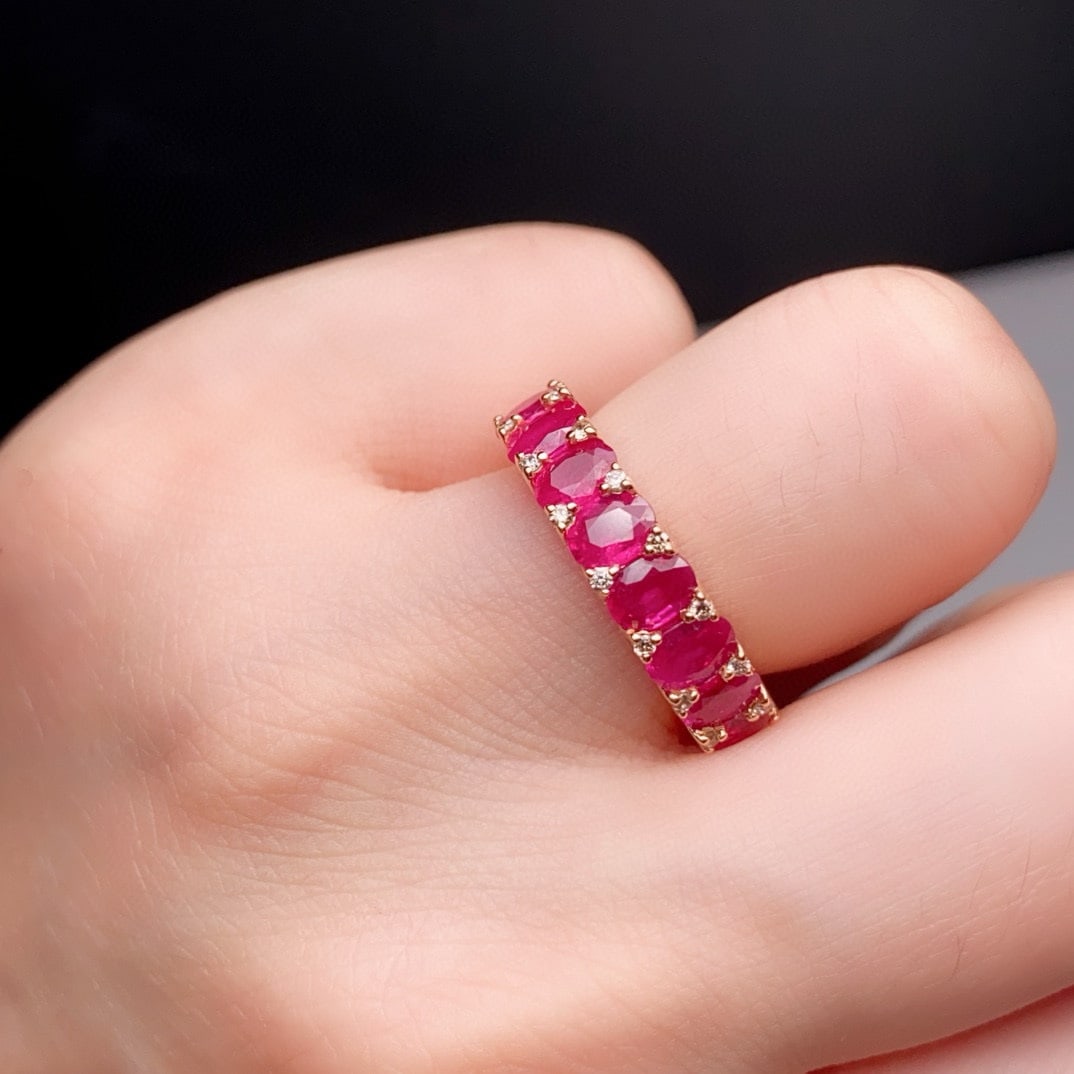 14k Gold 2.27 Ctw Natural Ruby & Diamond Ring - 2