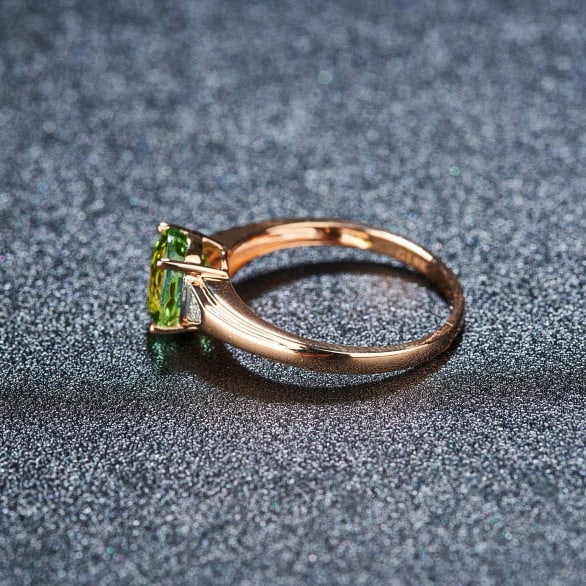 14k Gold 1.85 Ct Natural Tourmaline & Diamond Ring - 5