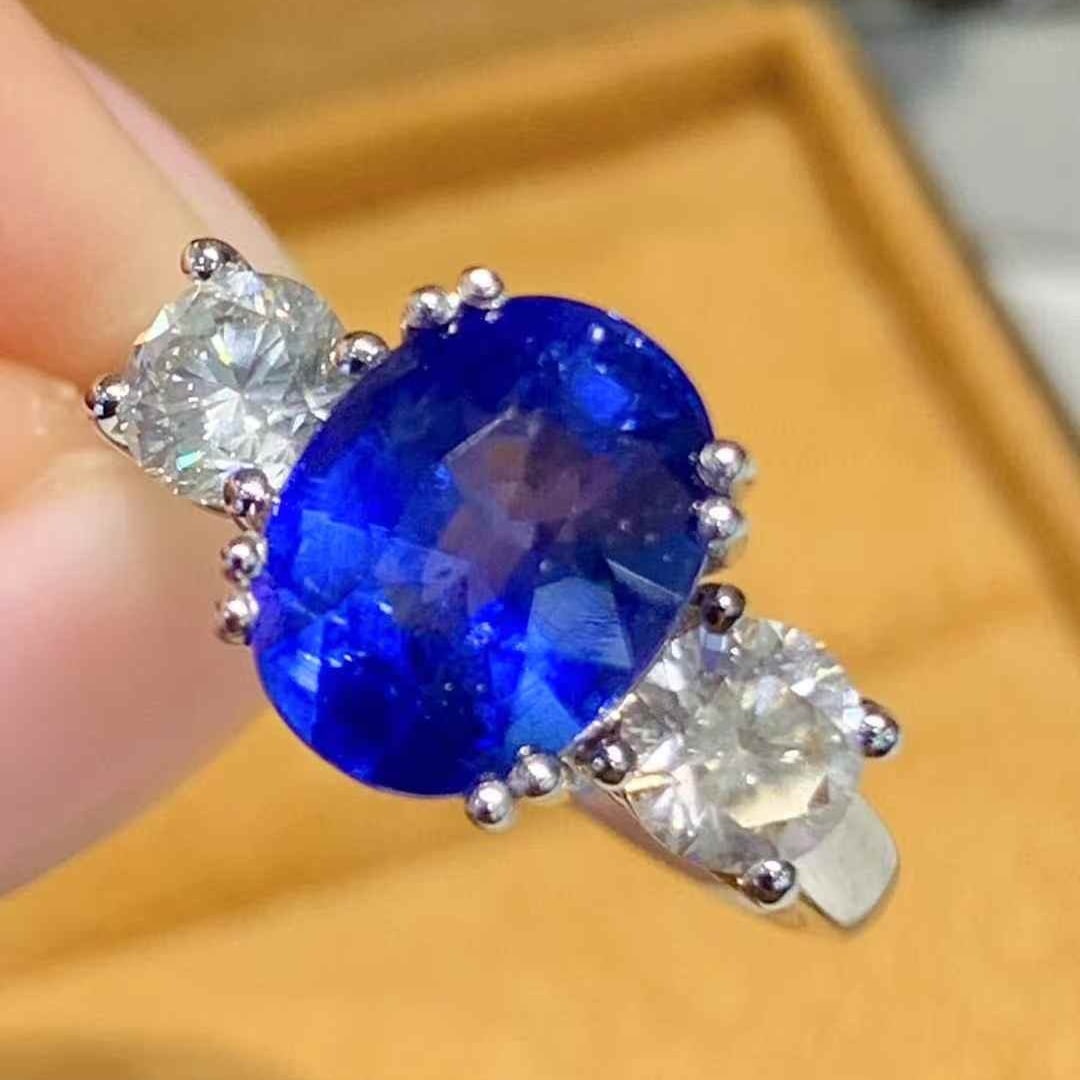 14k Gold 5.05 Ctw Natural Sapphire & Diamond Ring - 6
