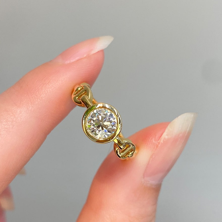 14k Gold 1 Ct Natural H Diamond Ring - 2