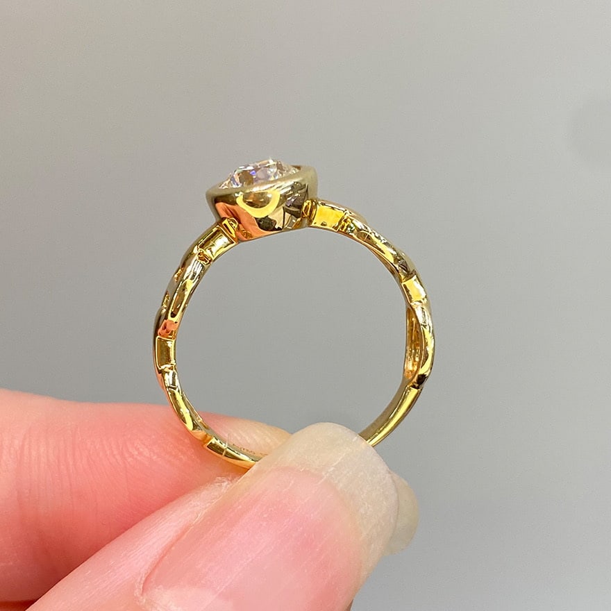 14k Gold 1 Ct Natural H Diamond Ring - 3