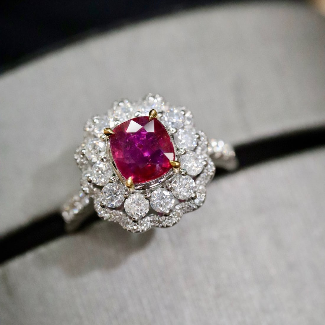 14k Gold 1.91 Ctw Natural Ruby & Diamond Ring (1 of 7)
