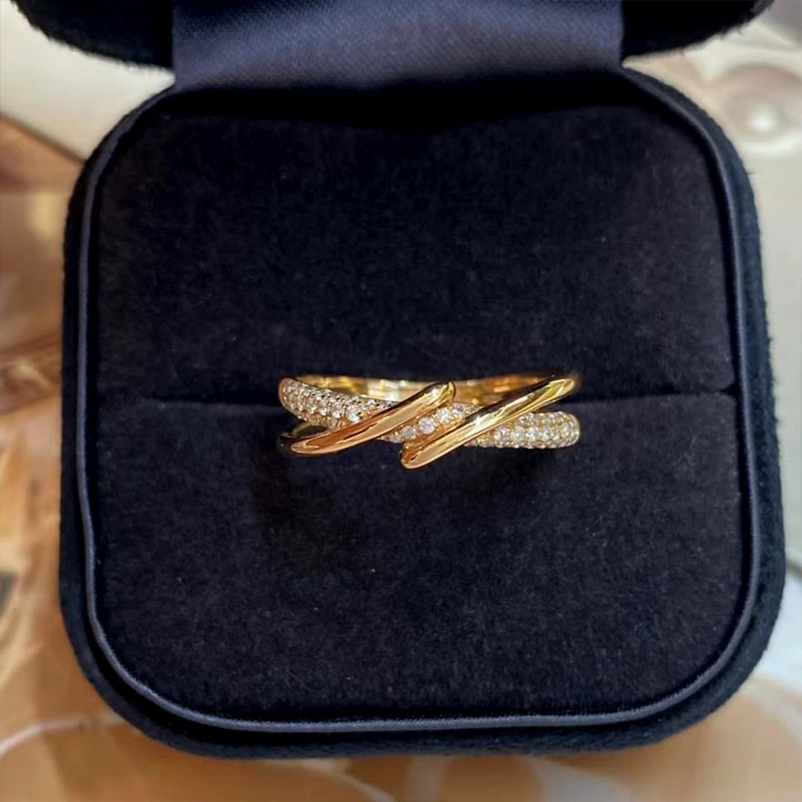 14k Gold 0.25 Ct Natural H Diamond Ring - 5