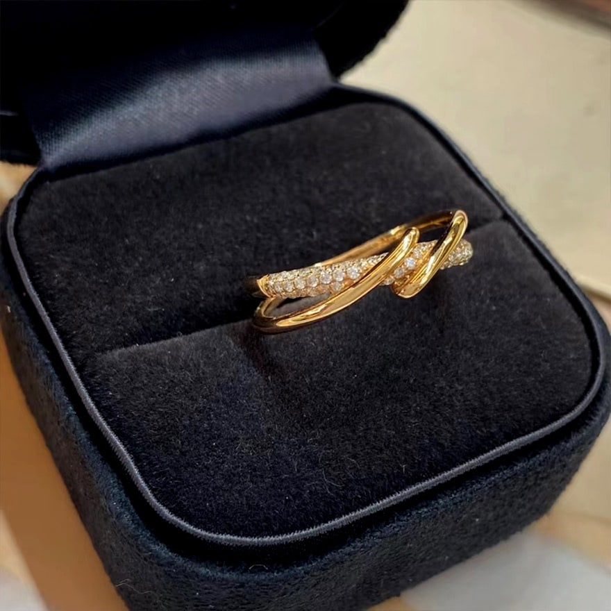 14k Gold 0.25 Ct Natural H Diamond Ring - 9