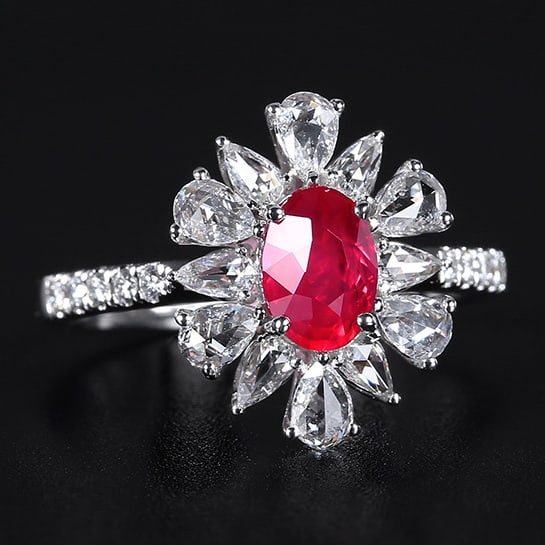 14k Gold 1.01 Ct Natural Ruby & Diamond Ring - 3
