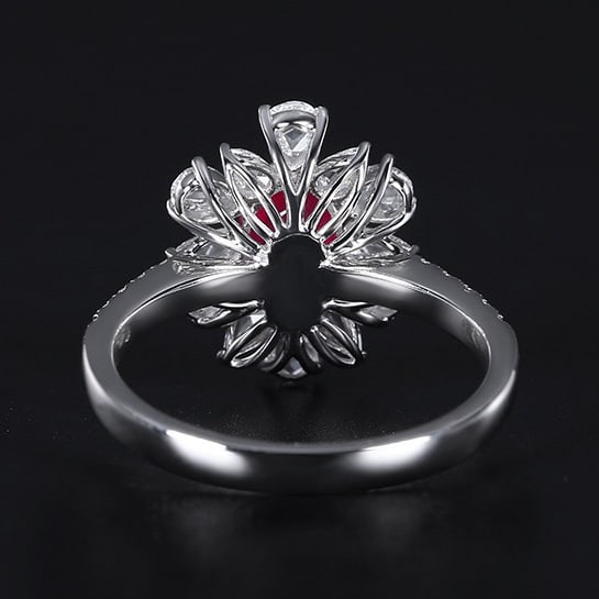 14k Gold 1.01 Ct Natural Ruby & Diamond Ring - 4