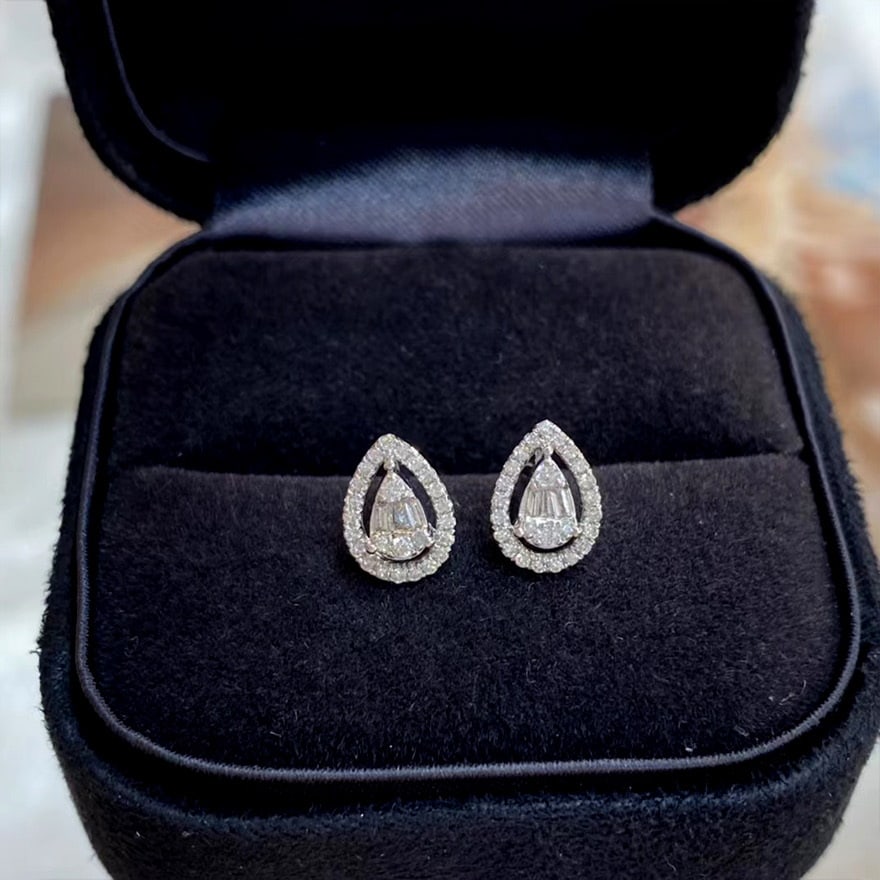 14k Gold 0.3 Ct Natural H Diamond Earrings (1 of 3)