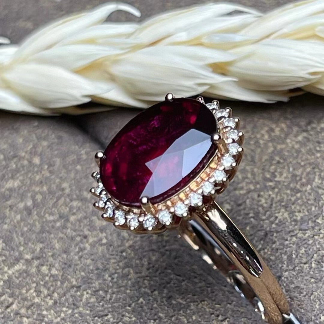 14k Gold 4.15 Ct Natural Tourmaline & Diamond Ring - 5