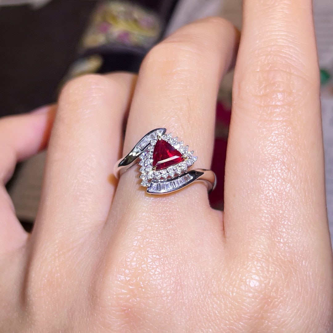 14k Gold 1.13 Ctw Natural Ruby & Diamond Ring - 3