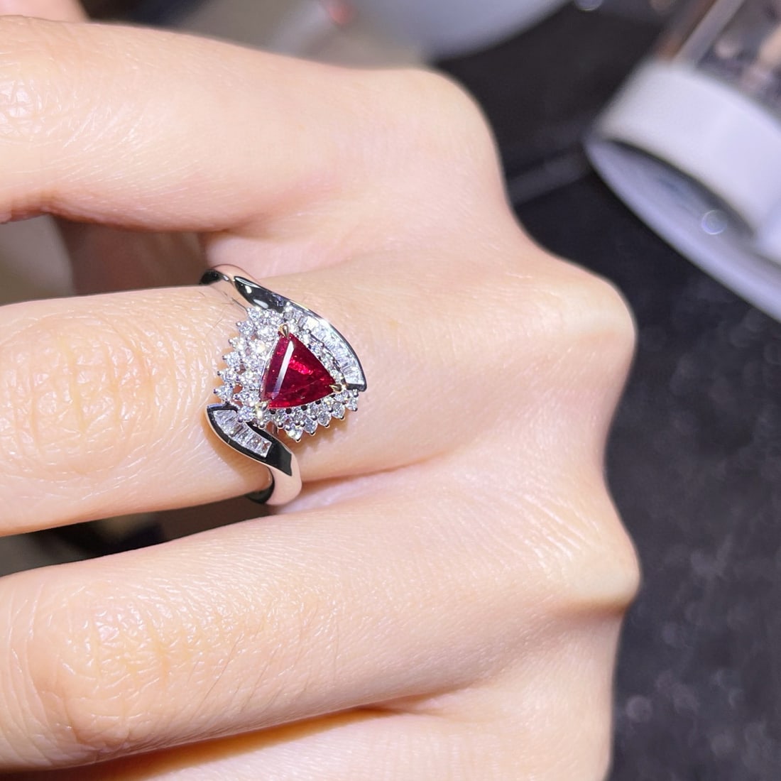 14k Gold 1.13 Ctw Natural Ruby & Diamond Ring - 5