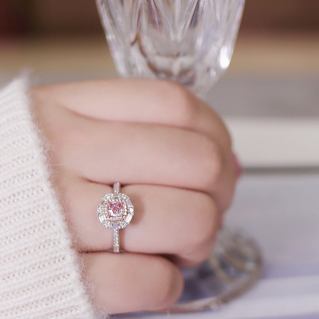 Gia Certified 14k Gold 0.95 Ctw Natural Pink Diamond & Diamond Ring - 5