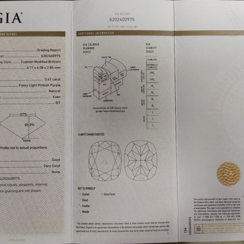 Gia Certified 14k Gold 0.95 Ctw Natural Pink Diamond & Diamond Ring - 6