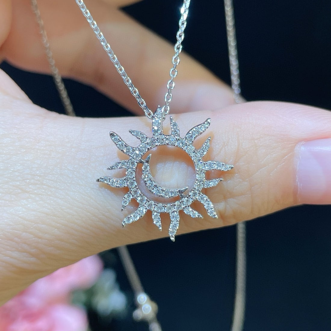 14k Gold 0.45 Ct Natural H Diamond Necklace - 3