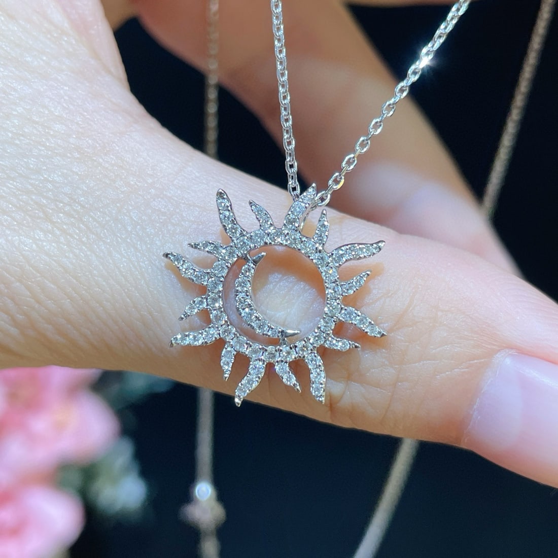 14k Gold 0.45 Ct Natural H Diamond Necklace - 4