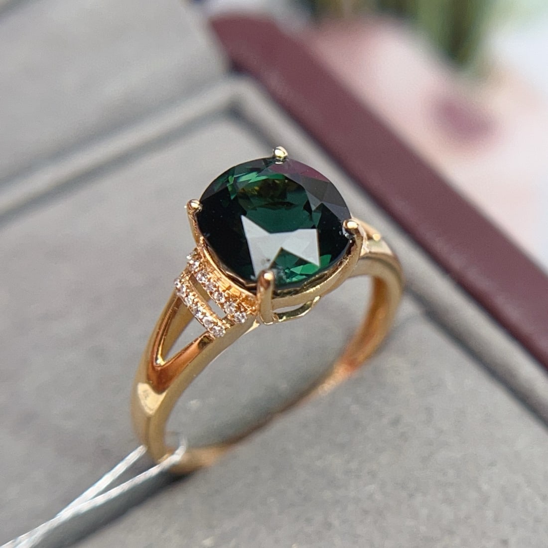 14k Gold 3.43 Ctw Natural Tourmaline & Diamond Ring - 3