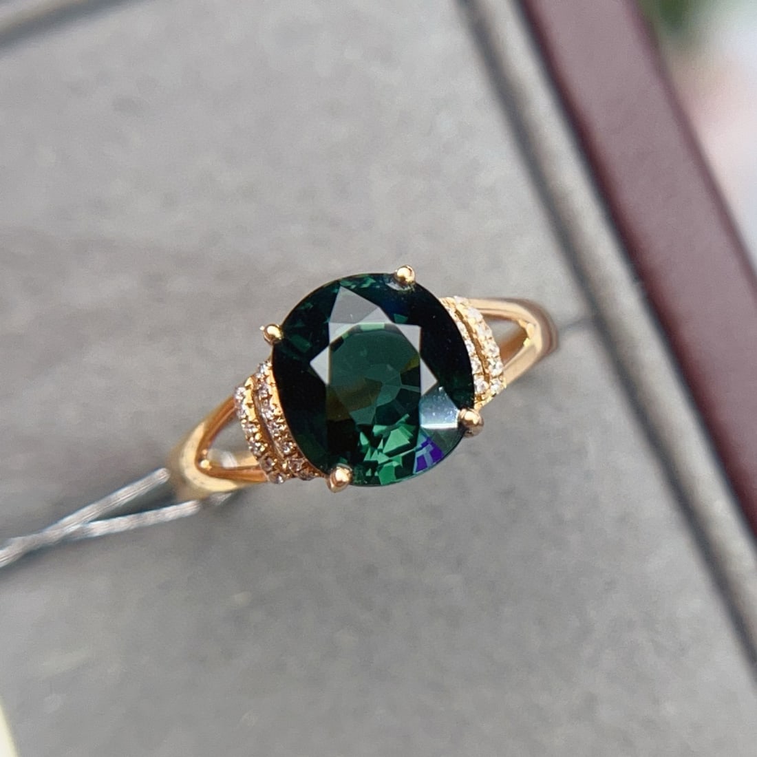 14k Gold 3.43 Ctw Natural Tourmaline & Diamond Ring - 5