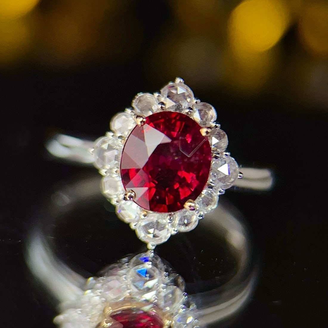 14k Gold 1.6 Ct Natural Tourmaline & Sapphire Ring - 2