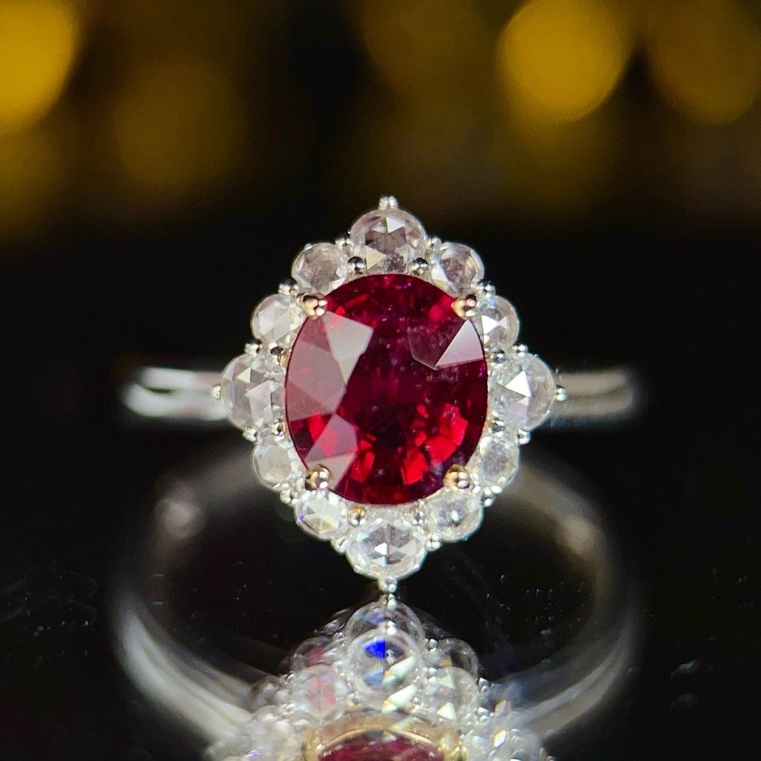 14k Gold 1.6 Ct Natural Tourmaline & Sapphire Ring - 3