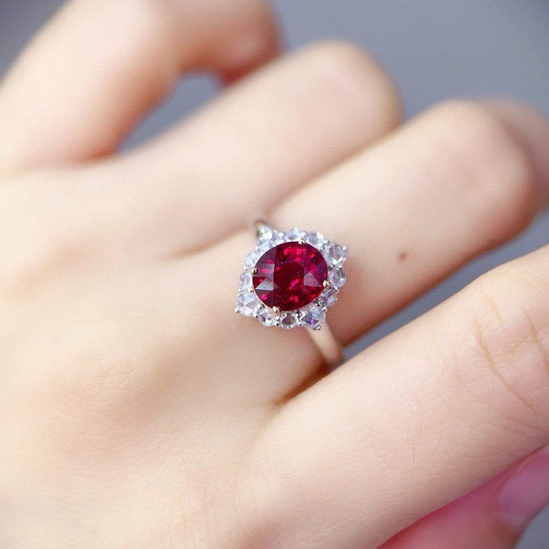 14k Gold 1.6 Ct Natural Tourmaline & Sapphire Ring - 6
