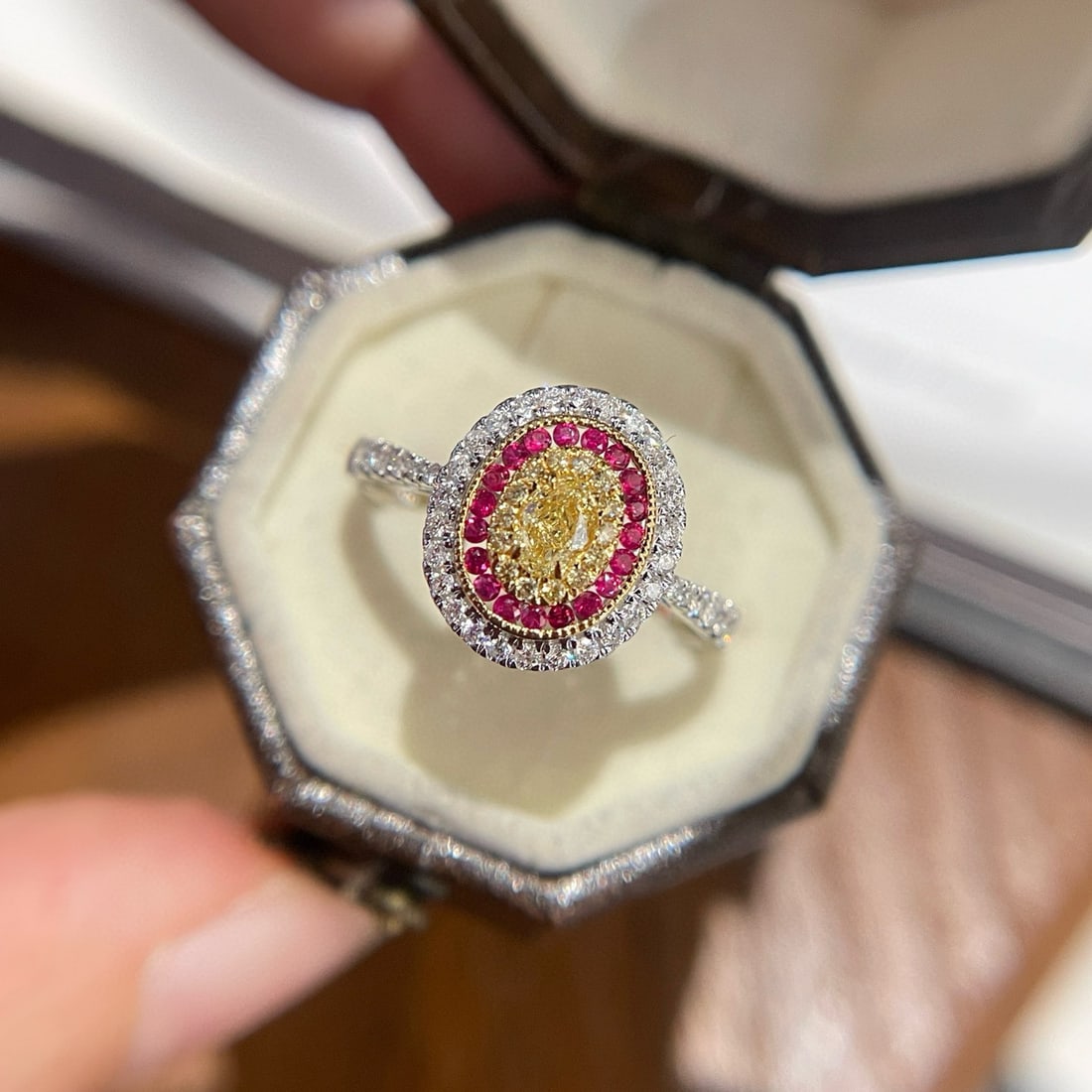 14k Gold 0.53 Ctw Natural Color Diamond Ring: Ref:231070276 // gold content:14k gold // ring size:7. 25us // // main gemstone:diamond // shape:multiple // carat weight:0. 4ct // clarity grade:vs-si // color:color // treatment:natural // //