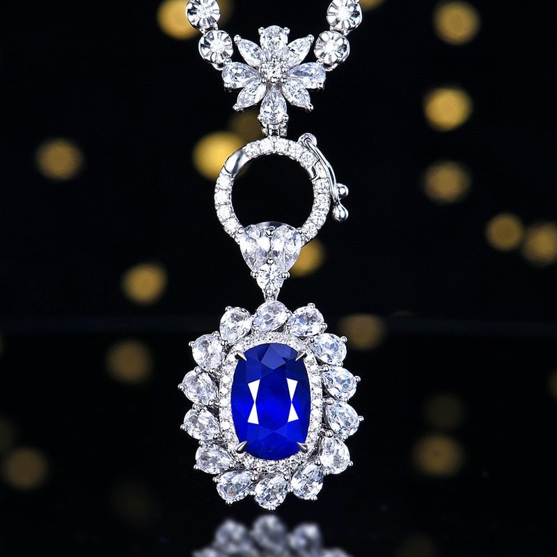14k Gold 2.89 Ctw Natural Sapphire & Diamond Ring - 5