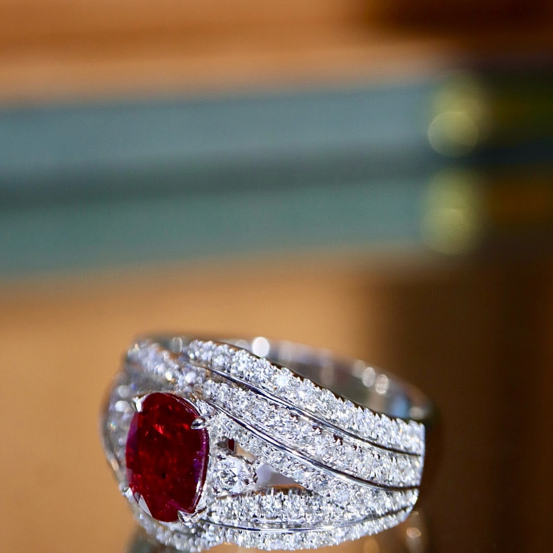 14k Gold 1.64 Ctw Vivid Red Natural Ruby & Diamond Ring - 3