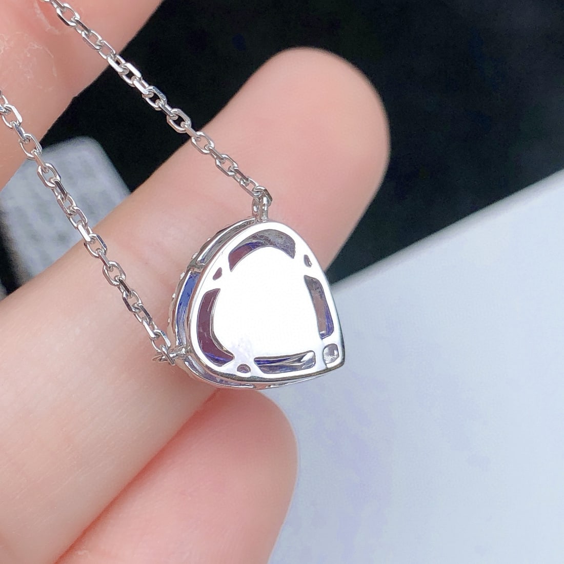 14k Gold 2.72 Ctw Natural Tanzanite & Diamond Necklace - 6