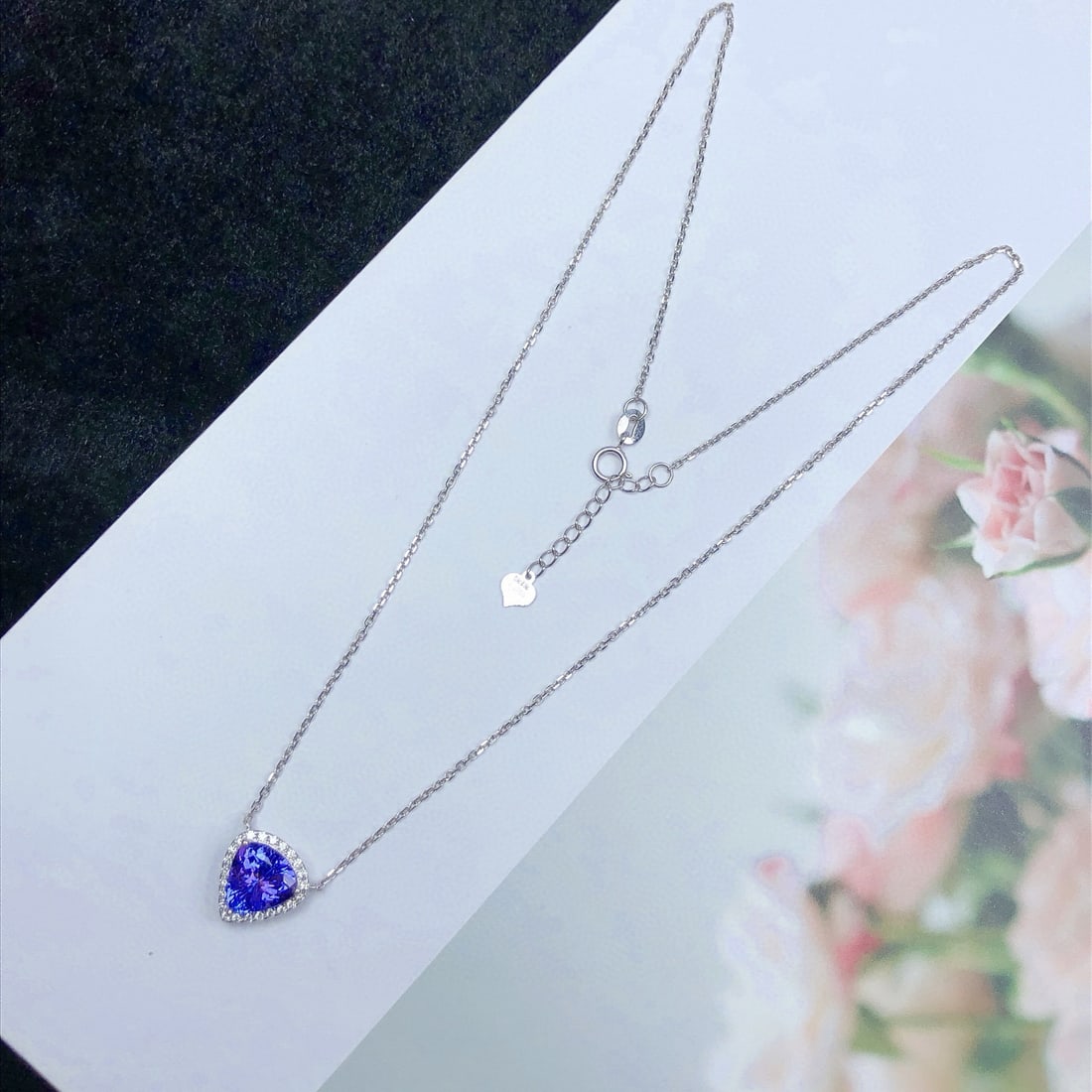 14k Gold 2.72 Ctw Natural Tanzanite & Diamond Necklace - 7