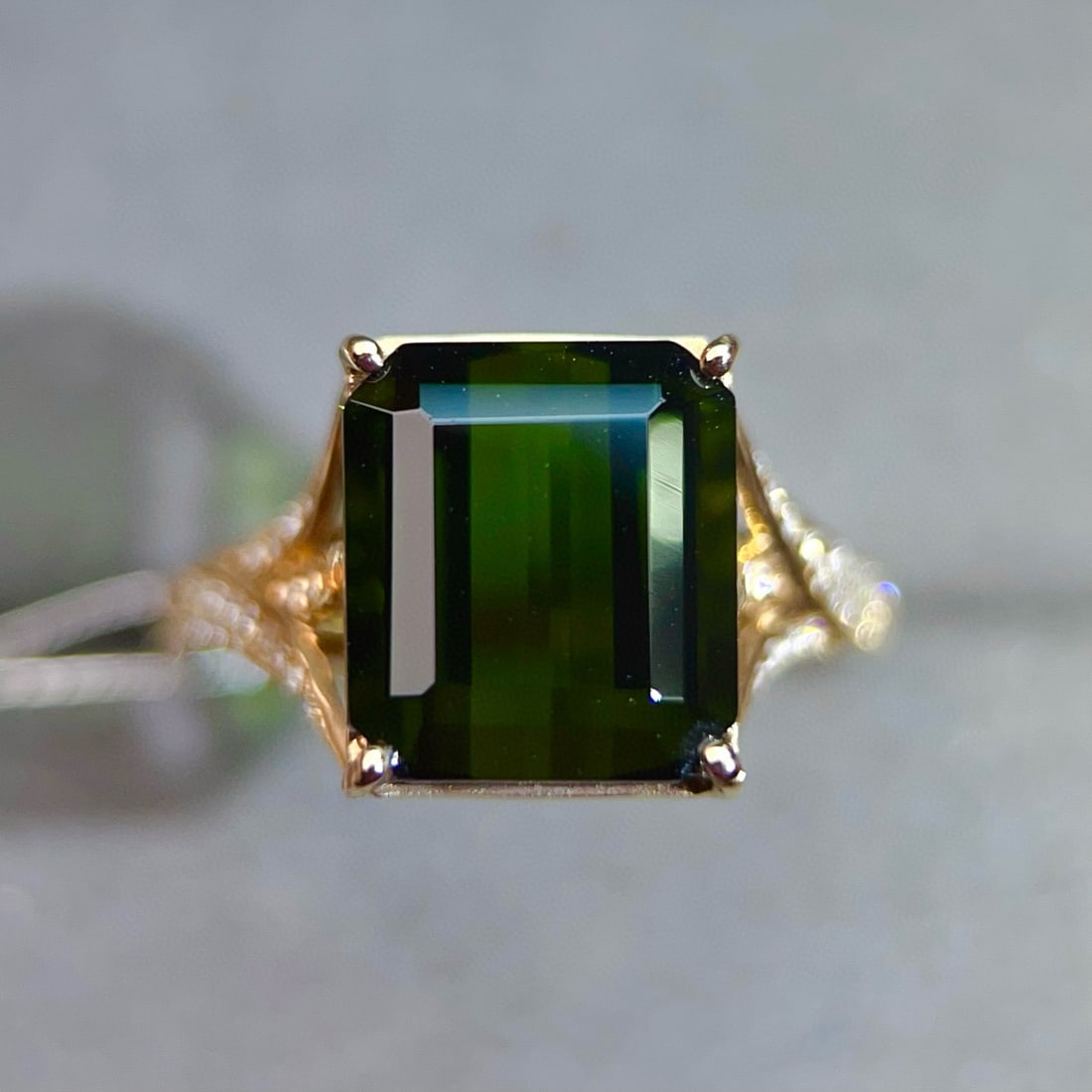 14k Gold 6.01 Ctw Natural Tourmaline & Diamond Ring - 6
