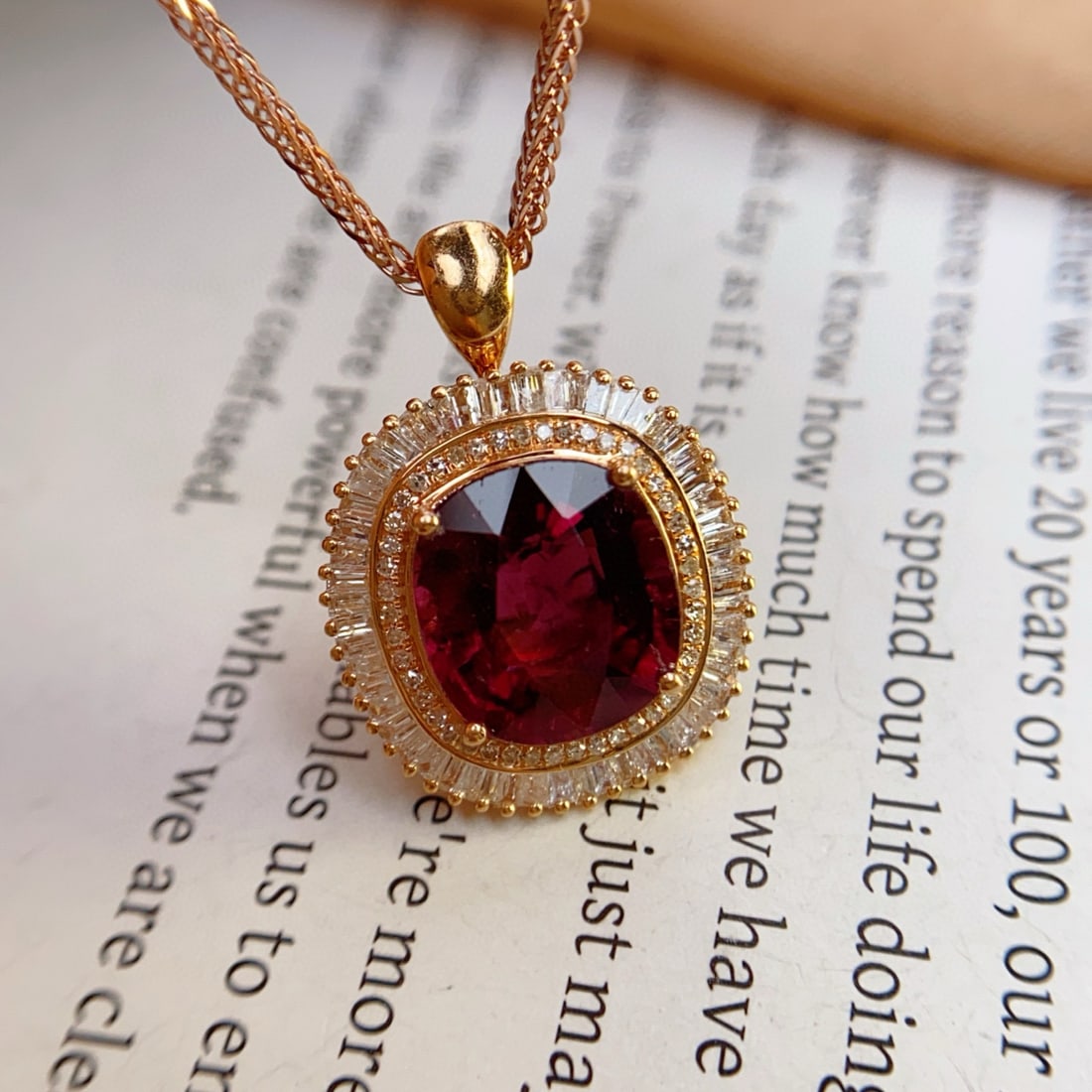 14k Gold 3.70 Ct Natural Tourmaline & Diamond Ring/pendant( Without Chain ) - 8