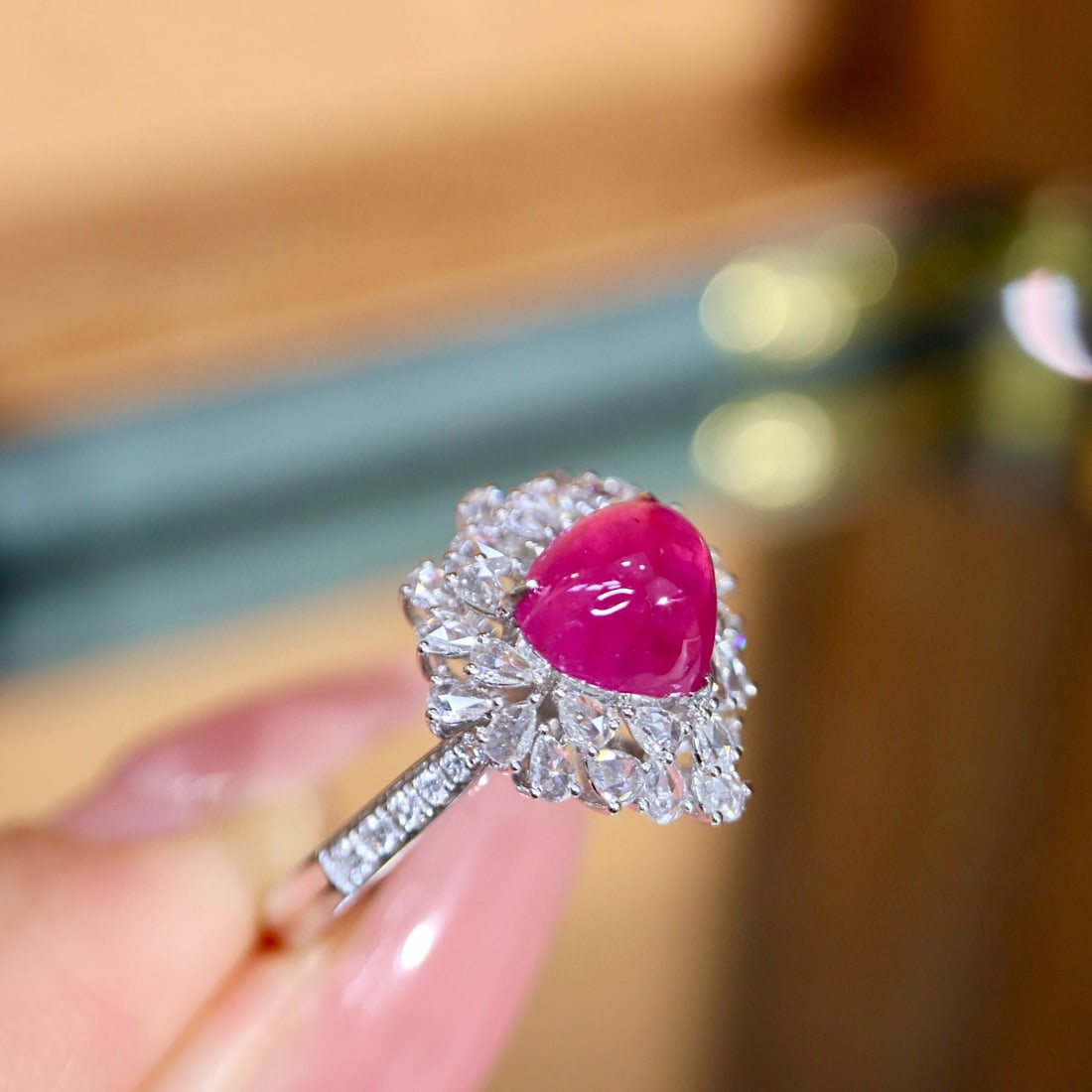 14k Gold 2.66 Ctw Natural Ruby & Diamond Ring - 3
