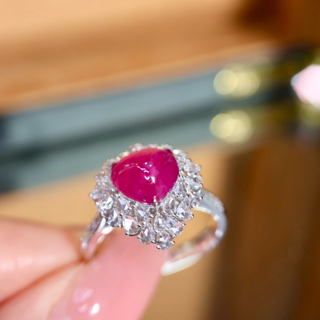 14k Gold 2.66 Ctw Natural Ruby & Diamond Ring - 4