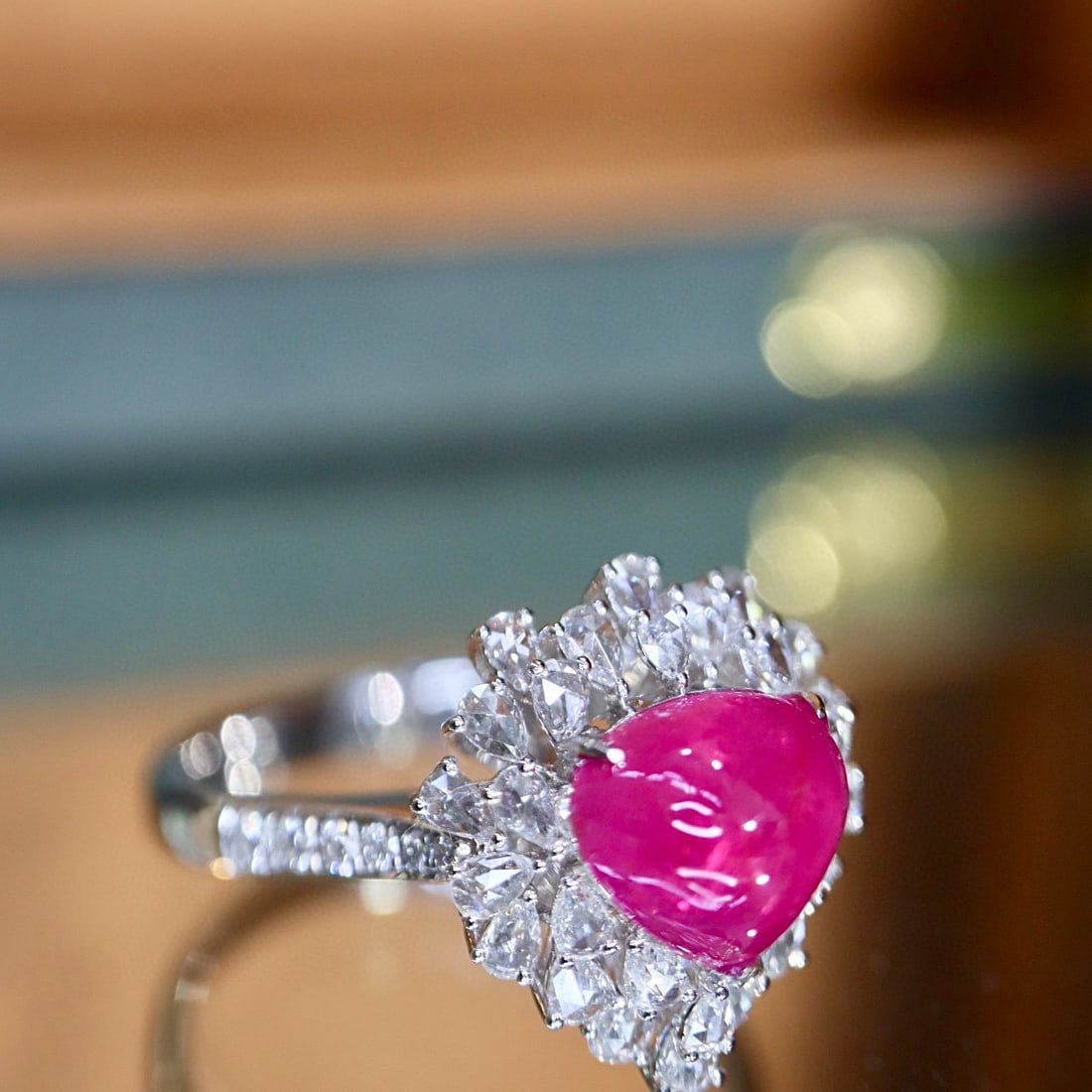 14k Gold 2.66 Ctw Natural Ruby & Diamond Ring - 6