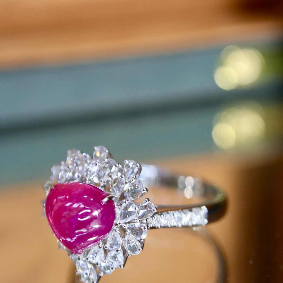 14k Gold 2.66 Ctw Natural Ruby & Diamond Ring - 7
