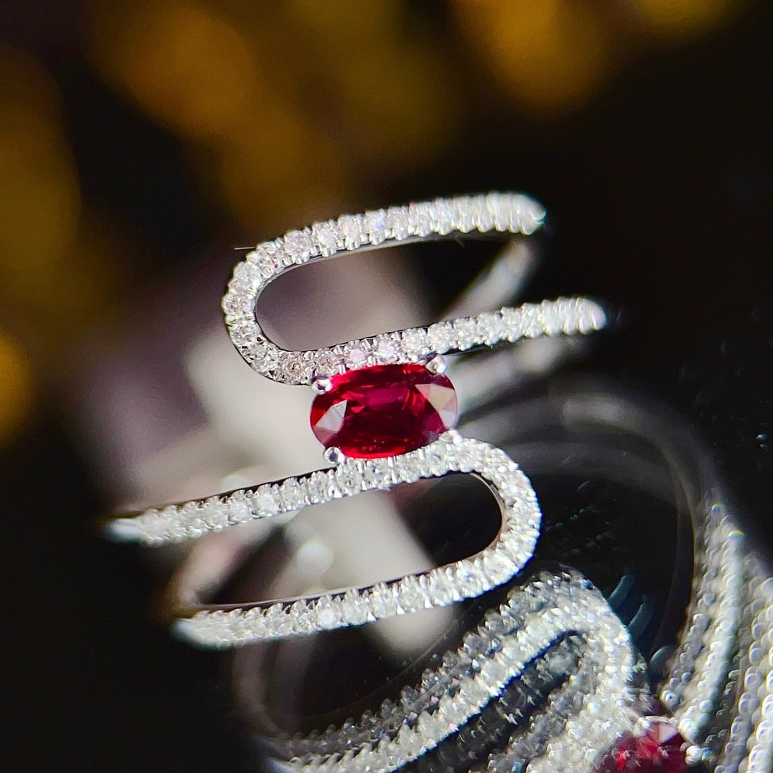 14k Gold 0.25 Ct Natural Ruby & Diamond Ring: Ref:231070399 // gold content:14k gold // ring size:7. 25us // // main gemstone:ruby // shape:oval // carat weight:0. 25ct // color:red // treatment:natural // // adjacent gemstone 2 : diamond //