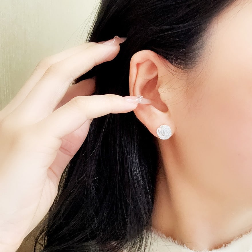 14k Gold 0.5 Ct Natural H Diamond Earrings - 3