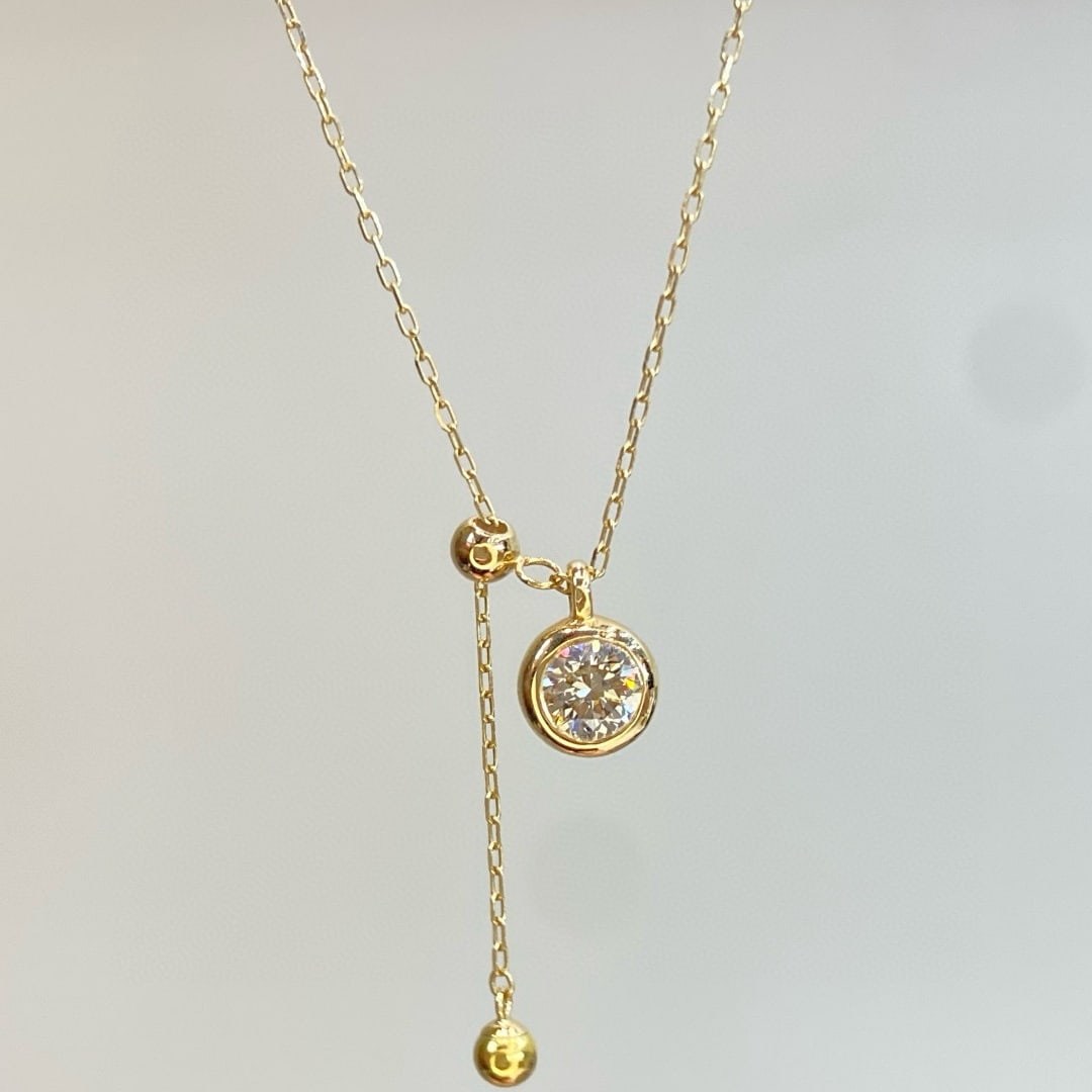 14k Gold 0.25 Ct Natural H Diamond Necklace - 3