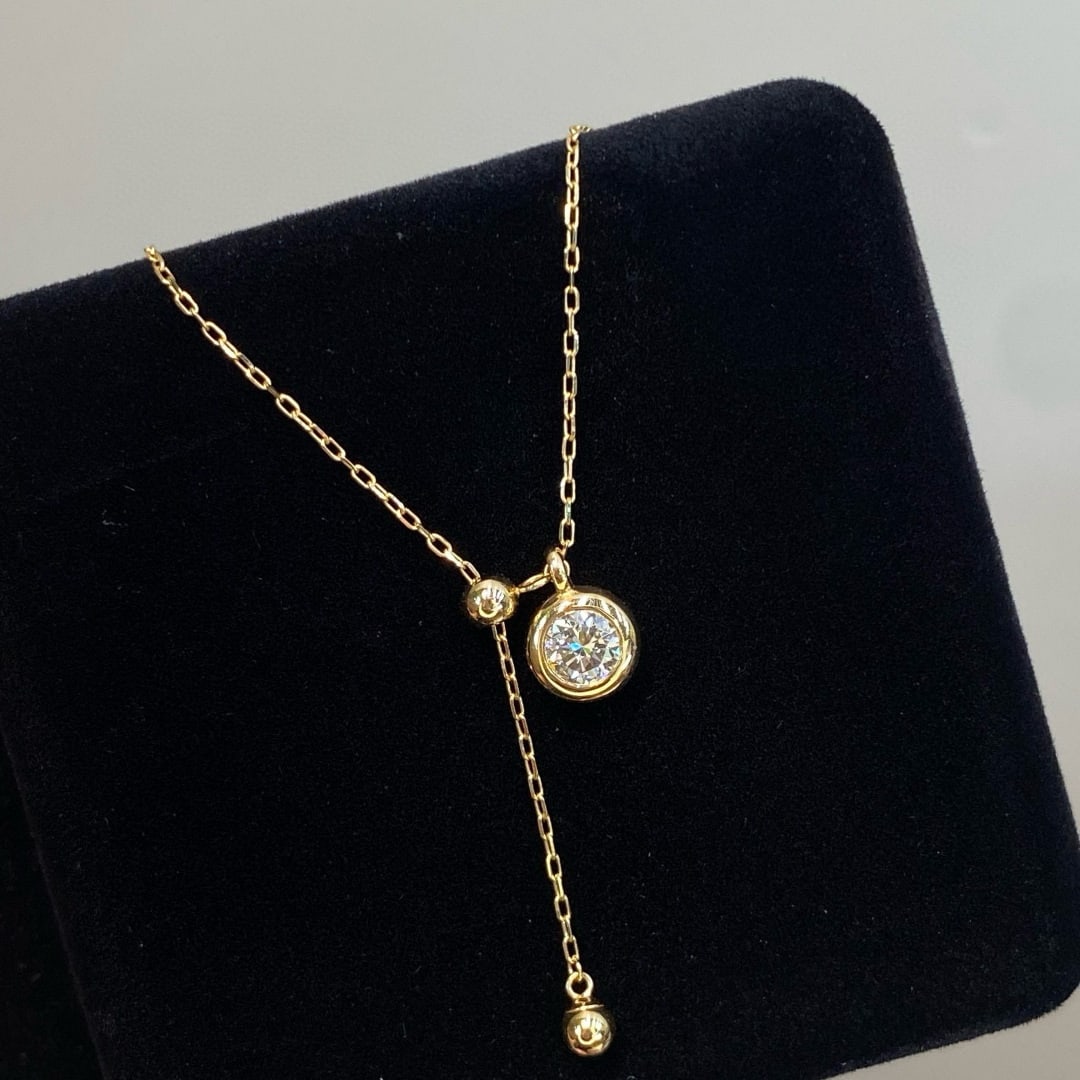 14k Gold 0.25 Ct Natural H Diamond Necklace - 8