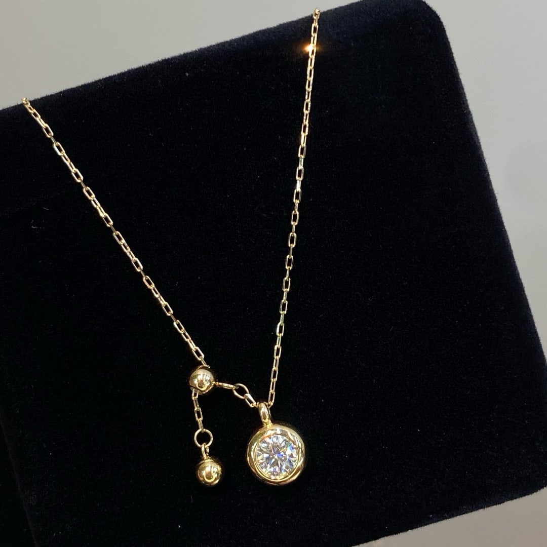 14k Gold 0.25 Ct Natural H Diamond Necklace - 9